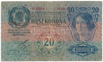 1913. 20K "1510 015059", I. Kiadás fekete "ROMANIA TIMBRU SPECIAL" felülbélyegzéssel és hamis(?) felülbélyegzéssel T:F