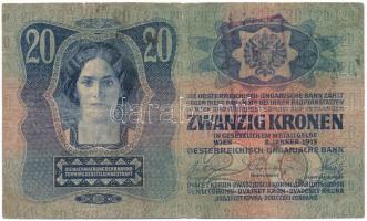 1913. 20K "1510 015059", I. Kiadás fekete "ROMANIA TIMBRU SPECIAL" felülbélyegzé...