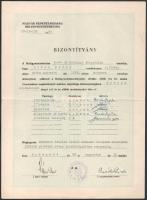 1959 Belügyminisztériumi vizsgabizonyítvány