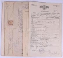 1870-1954 23 db anyakönyvi kivonat (magyar, latin, német nyelven)