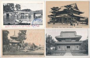 JAPÁN - 10 db RÉGI város képeslap, főleg megíratlan / JAPAN - 10 pre-1945 town postcards, mainly unused