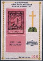 2000 Regnum Marianum templom emlékív 016 sorszámmal