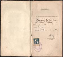 1918 Műegyetemi leckekönyv Bánki Donát, Zipernovzsky Károly és mások aláírásával