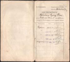 1918 Műegyetemi leckekönyv Bánki Donát, Zipernovzsky Károly és mások aláírásával