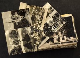 145 db főleg MODERN fekete-fehér magyarországi város képeslap, fele kisalakú / 145 mainly modern black and white Hungarian town postcards