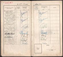 1945 Egyetemi leckekönyv Hajnal, Moór, Pais és mások aláírásával