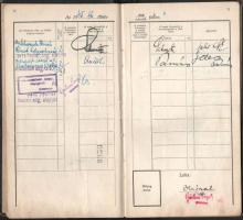 1945 Egyetemi leckekönyv Hajnal, Moór, Pais és mások aláírásával