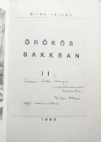 Bilek István: Örökös sakkban. II. DEDIKÁLT! Bp., 1993, NOLDEX Kft. Kiadói papírkötés, foltos borítóv...