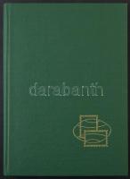 12 vastag fekete lapos Philux A4-es berakó, zöld borítóval, benne kevés postatiszta modern magyar bé...