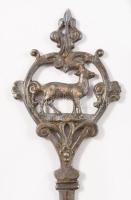 Vadász témájú Berndorf alpakka levélnyitó szett állat figurákkal 16-24 cm