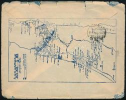 1932 Fejléces 3 nyelvű céges boríték Palesztinából Budapestre, hátoldalon térkép