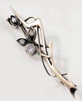 Ezüst bross (Ag), markazittal, jelzett 4,3 g