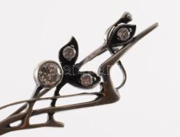 Ezüst bross (Ag), markazittal, jelzett 4,3 g