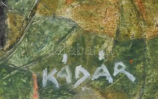 Kádár György (1912-2002): Nyár (női akt). Olaj, farost. Jelzett. 25×35 cm. Fakeretben