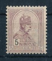 1904 Turul 5K 1. vízjelállás postatiszta bélyeg (200.000)
