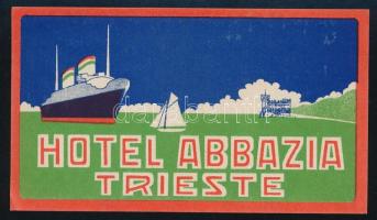 Hotel Abbazia Trieste bőröndcímke