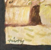 Túry Mária (1930-1992): Ősz. Olaj, farost. Jelzett. Hátoldalán autográf felirattal és Vizualart töre...