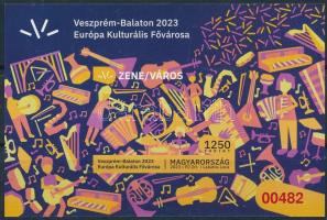 2023 Veszprém-Balaton - Európa kulturális fővárosa vágott blokk (9.500)
