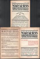 1924 Magyar Írás. Az új művészet folyóirata. Szerkeszti és kiadja: Raith Tivadar. IV. évf. Teljes évfolyam 1-4. szám. Bp., 1924. (Európa ny.) Ritka! A Magyar Írás - Az új művészet folyóirata a 20. század eleji magyar művészeti és irodalmi modernizmus egyik kevésbé ismert, de jelentős orgánuma volt. Raith Tivadar szerkesztésében és kiadásában jelent meg, célja pedig az volt, hogy fórumot teremtsen az új, progresszív irányzatok avantgárd, modern líra, új képzőművészeti törekvések bemutatására. A lap igyekezett kapcsolatot teremteni a magyar művészet és az európai modernizmus között, és olyan alkotóknak adott teret, akik a hagyományos formák meghaladására törekedtek. Bár nem tartozott a nagy példányszámú folyóiratok közé, szellemi hatása a korszak művészeti életében jelentős volt.