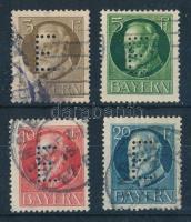 Bajorország 4 db "E" perfin bélyeg