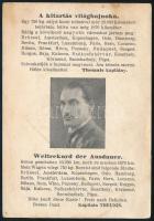 Theunis kapitány "A kitartás világbajnoka" nyomtatvány magyar és német nyelven