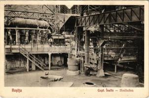 Resicabánya, Resica, Resicza, Resita; Cupt. Inalte / Hochofen / nagyolvasztó, vasgyár. Schwarz Otto kiadása / blast furnace, ironworks, iron factory (EK)