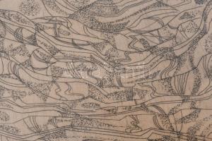 Barcsay Jenő (1900-1988): Táj. Rézkarc, papír, jelzett. Üvegezett fakeretben. 10×13,5 cm