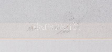 Barcsay Jenő (1900-1988): Táj. Szitanyomat, papír, jelzett. Művészpéldány E.A. VII/XV számozással). ...