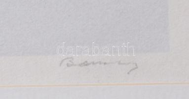 Barcsay Jenő (1900-1988): Táj. Szitanyomat, papír, jelzett. Művészpéldány E.A. VII/XV számozással). ...