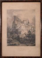 cca 1850 Ferdinand Laufberger - G.A. Troitzsch: Árva-Varallya, metszet, üvegezett keretben, 22×17 cm