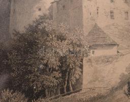 cca 1850 Ferdinand Laufberger - G.A. Troitzsch: Árva-Varallya, metszet, üvegezett keretben, 22×17 cm