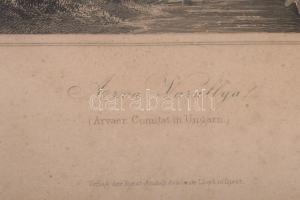 cca 1850 Ferdinand Laufberger - G.A. Troitzsch: Árva-Varallya, metszet, üvegezett keretben, 22×17 cm