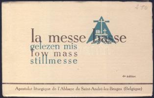 35 lapos képeslap-füzet a Római Katolikus miseszertartás menetéről a belga Saint André apátságban
