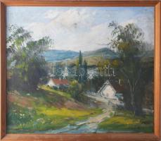 Baráth jelzéssel: Táj. Olaj, vászon, fakeretben. 39×48 cm