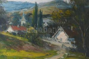 Baráth jelzéssel: Táj. Olaj, vászon, fakeretben. 39×48 cm