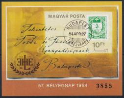 1984 Bélyegnap vágott blokk