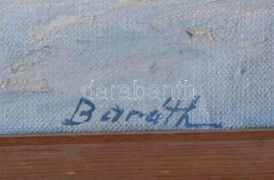 Baráth jelzéssel: Téli táj. Olaj, vászon, fakeretben. 50×60 cm