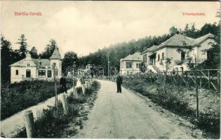 1917 Bártfafürdő, Bardejovské Kúpele, Bardiov, Bardejov; Villa részletek. Friedmann Mór kiadása / villas (EK)