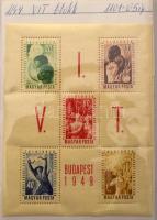 Magyar blokk gyűjtemény az 1939-1989 közötti időszakból 2 db fényképalbumban, dobozban