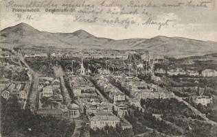 3 db régi cseh városképes lap (Nové Hrady, Frantiskovy Lázne és Dobrá Voda)