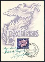 1980 Légrády Sándor ex librise ajánlásával és sajátkezű aláírásával