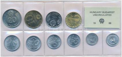 1988. 2f-20Ft (10xklf) érmés forgalmi sor fóliatokban T:UNC Adamo FO21