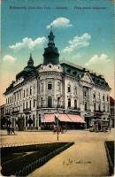 1913 Kolozsvár, Cluj; New York szálloda és kávéház (Fészl József tulajdonos), autóbusz montázs / hotel and café, autobus montage (EK)