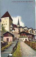 5 db régi városképes lap a Monarchia területéről (Hainburg, Pola, Vöslau, Kitzbühel és Graz)