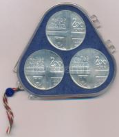 1976. 200Ft Ag (3xklf) "Magyar festők I. / Derkovits, Szinyei, Munkácsy" érmesor plombált ...