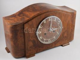 Asztali óra. Felesütős ingajáratos szerkezet, működik fa házban, kulccsal. 40x25 cm