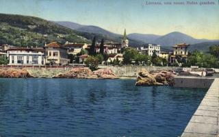 5 db régi  dalmáciai városképes lap (Lovran, Parenzo, Rovinj, Perzagno)