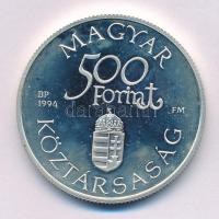 1994. 500Ft Ag "Régi dunai hajók II. - Carolina" kapszulában T:AU (eredetileg PP) fo., ujjlenyomat Adamo EM134