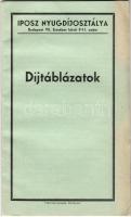 24 oldalas IPOSZ Díjtáblázat 1935-ből