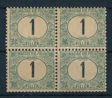 1903 Zöldportó "A" 1f postatiszta négyestömb (min. 12.000++)
